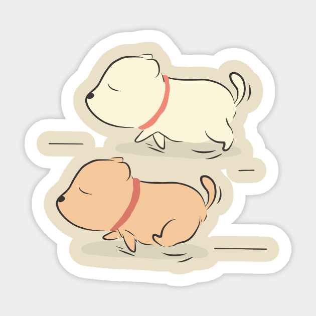 running dog Sticker by rockyteam